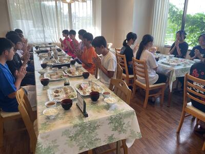 美味しい食事で選手をサポートして頂いています